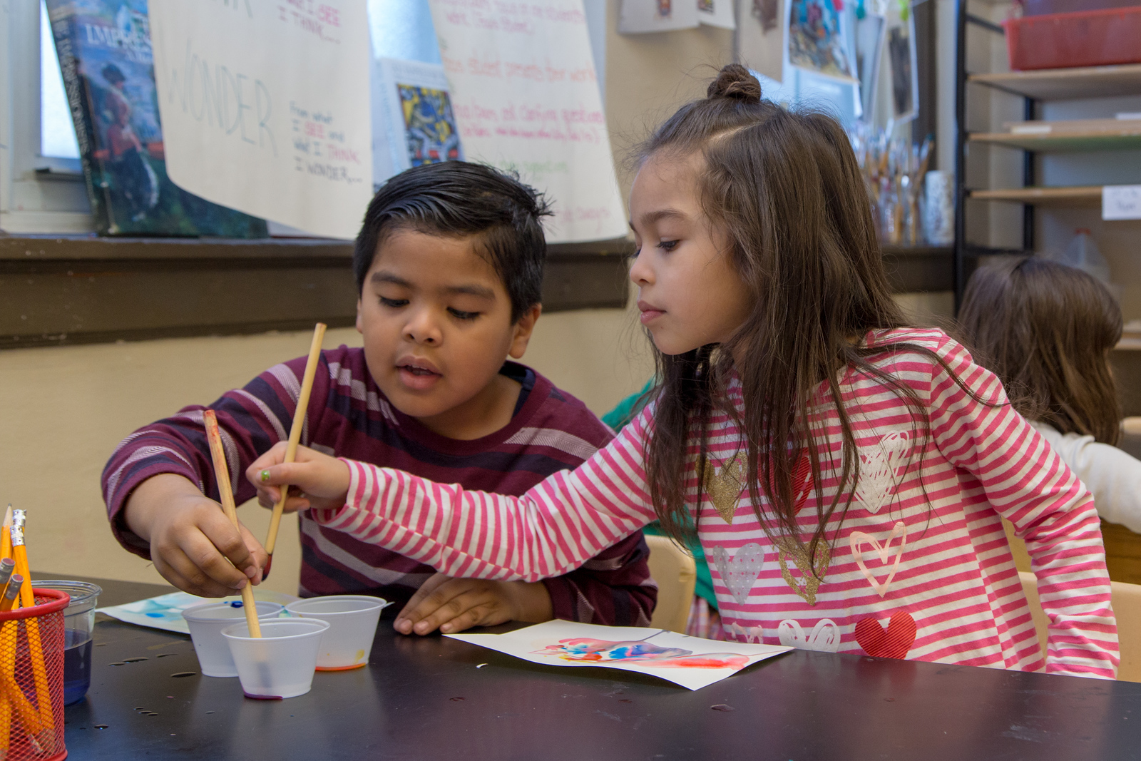 Disney students painting
