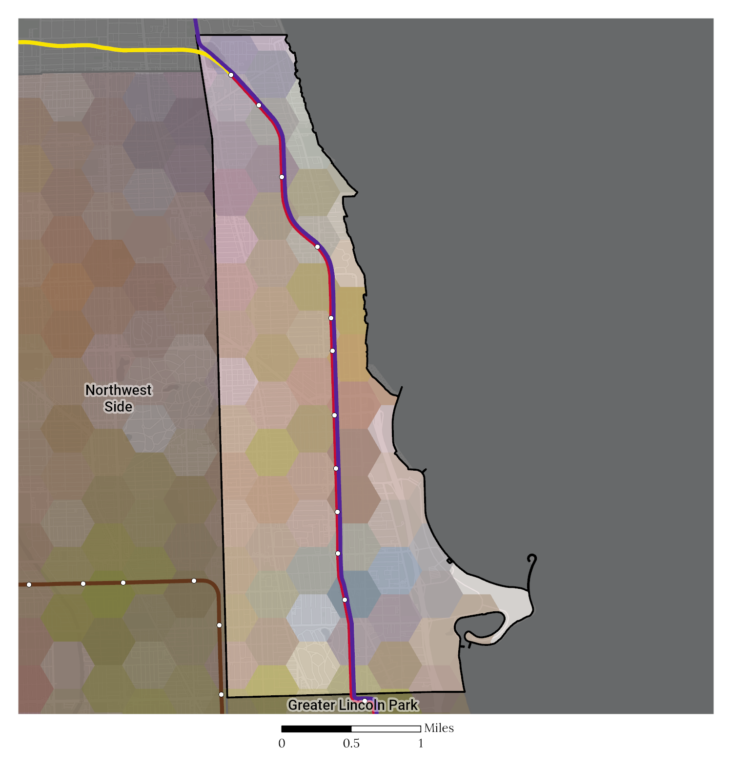 Racial and Ethnic composition map North Lakefront