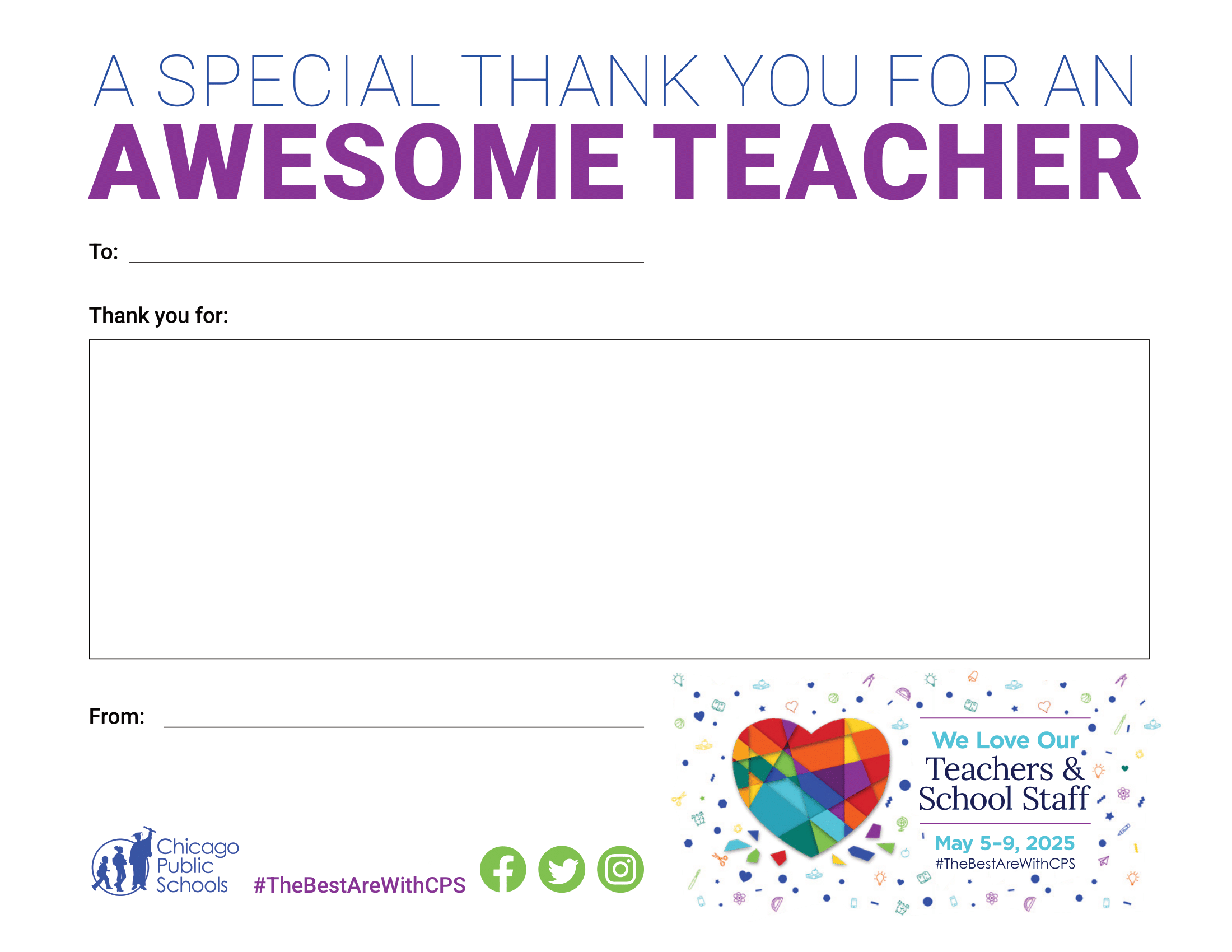 awesome teacher card