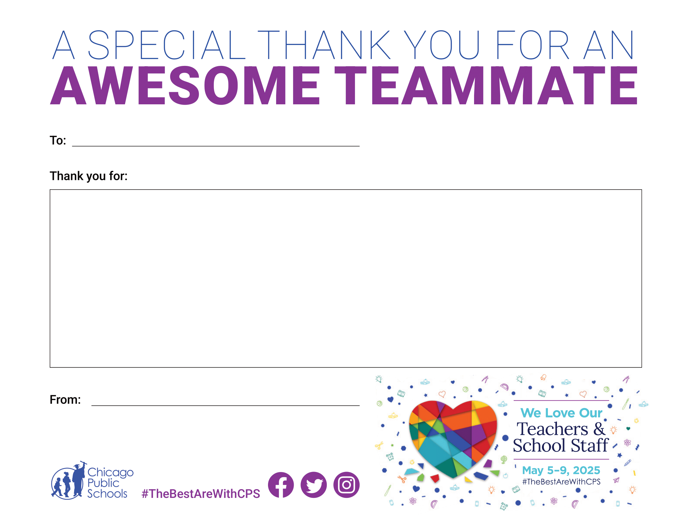 awesome teammate card