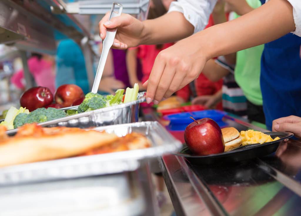 image of fruits and vegetables being served with a meal