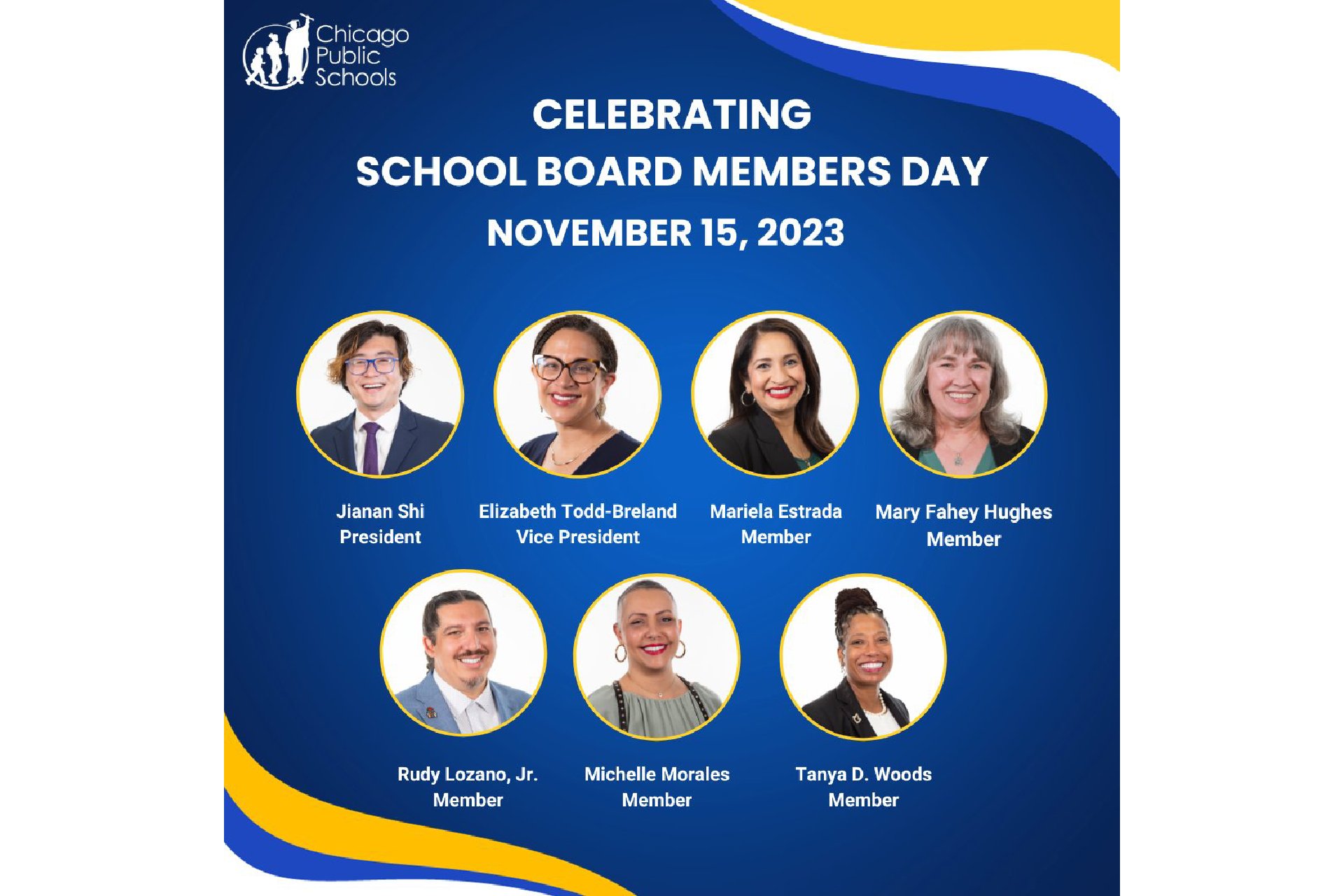 School Board members day poster