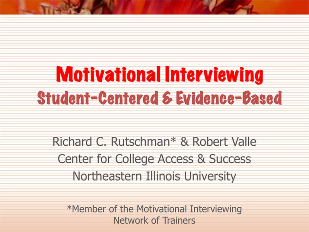 Motivational Interviewing: Student-centered and Evidence Based cover image