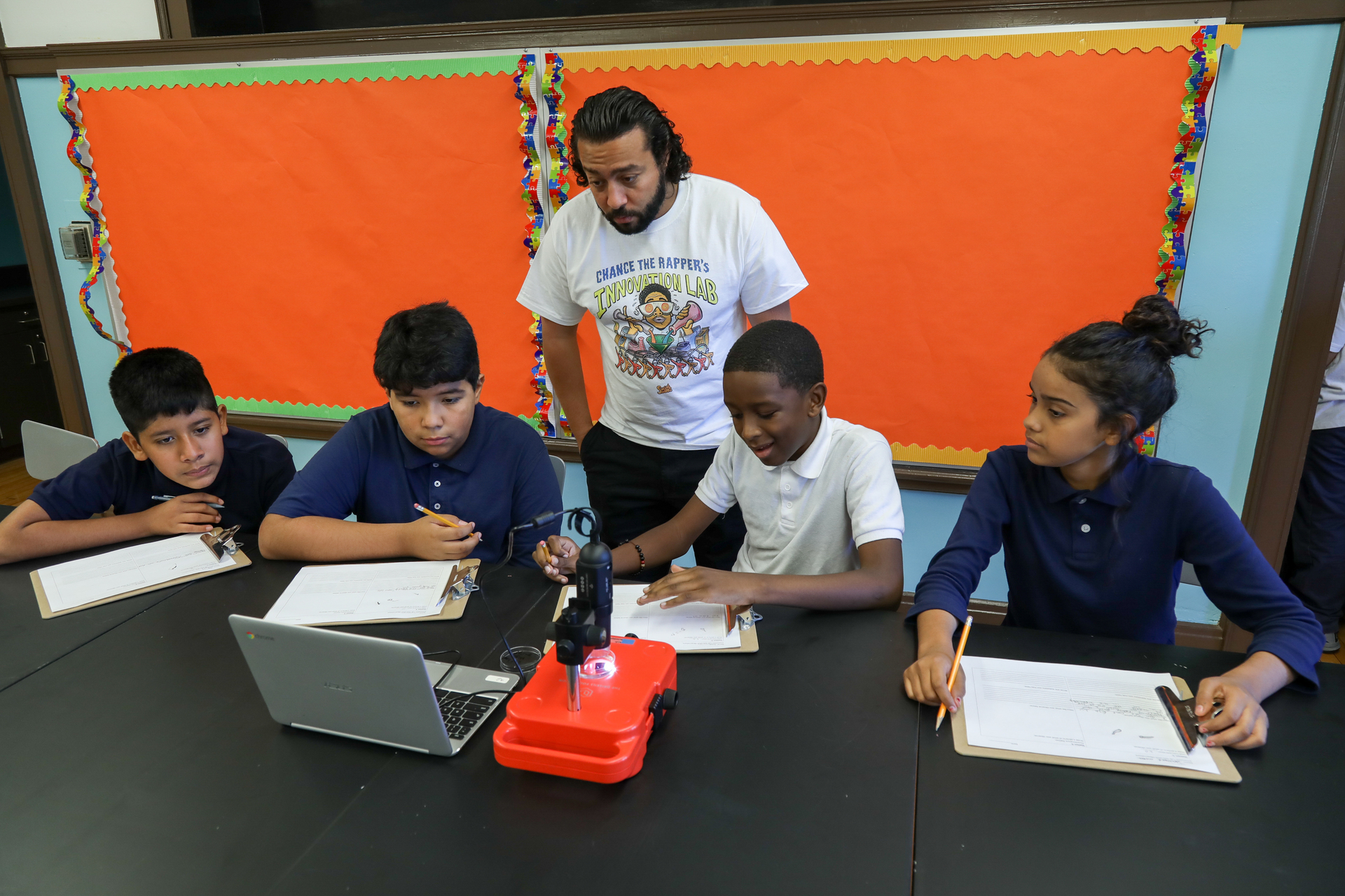 students in STEM class