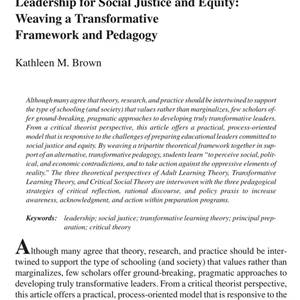 Leadership for Social Justice and Equity - Document Image