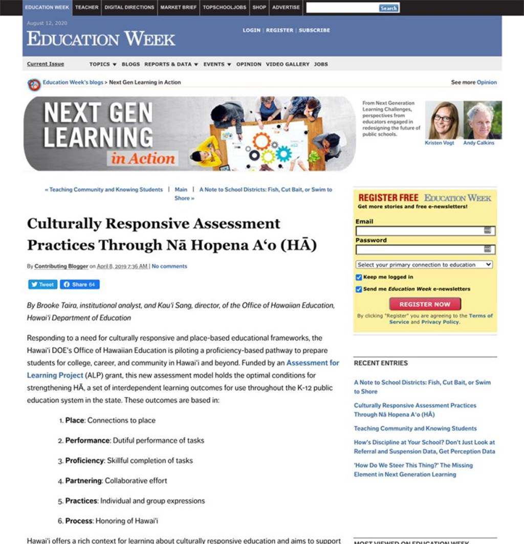 Culturally Responsive Assessment Practices website screenshot