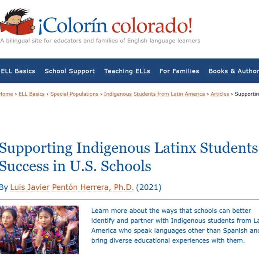 Supporting Indigenous Latinx Students' Success in U.S. Schools Banner