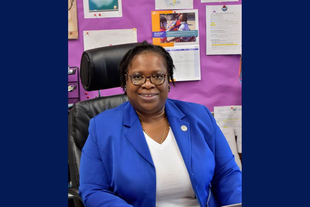 Principal Carter at her desk