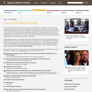 Racial Equity Tools’ Caucus and Affinity Groups Section - image