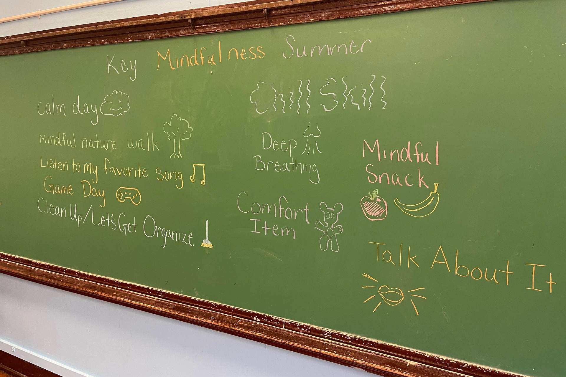 mindfulness chalkboard