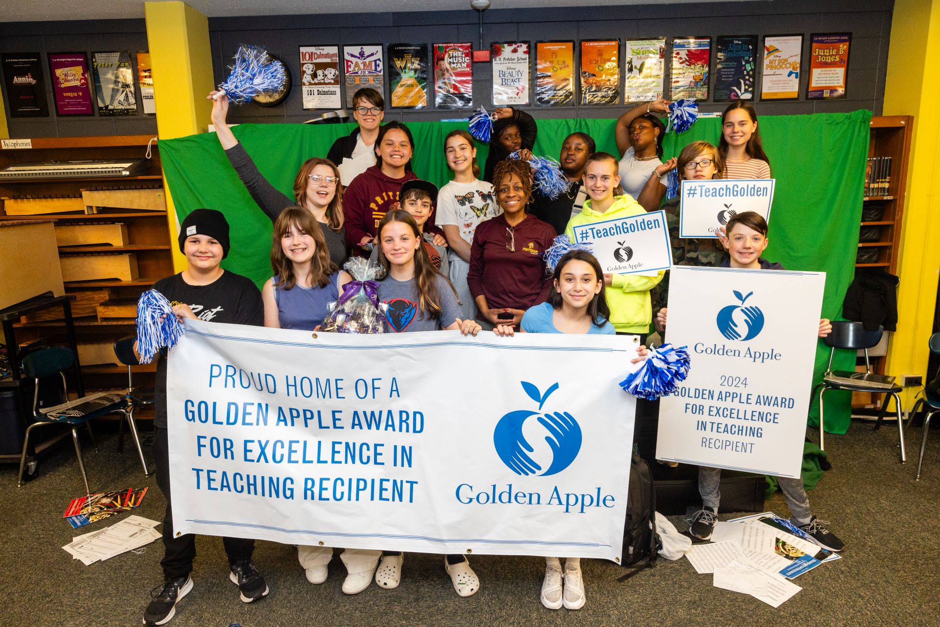 Golden Apple Surprise at Pritzker ES