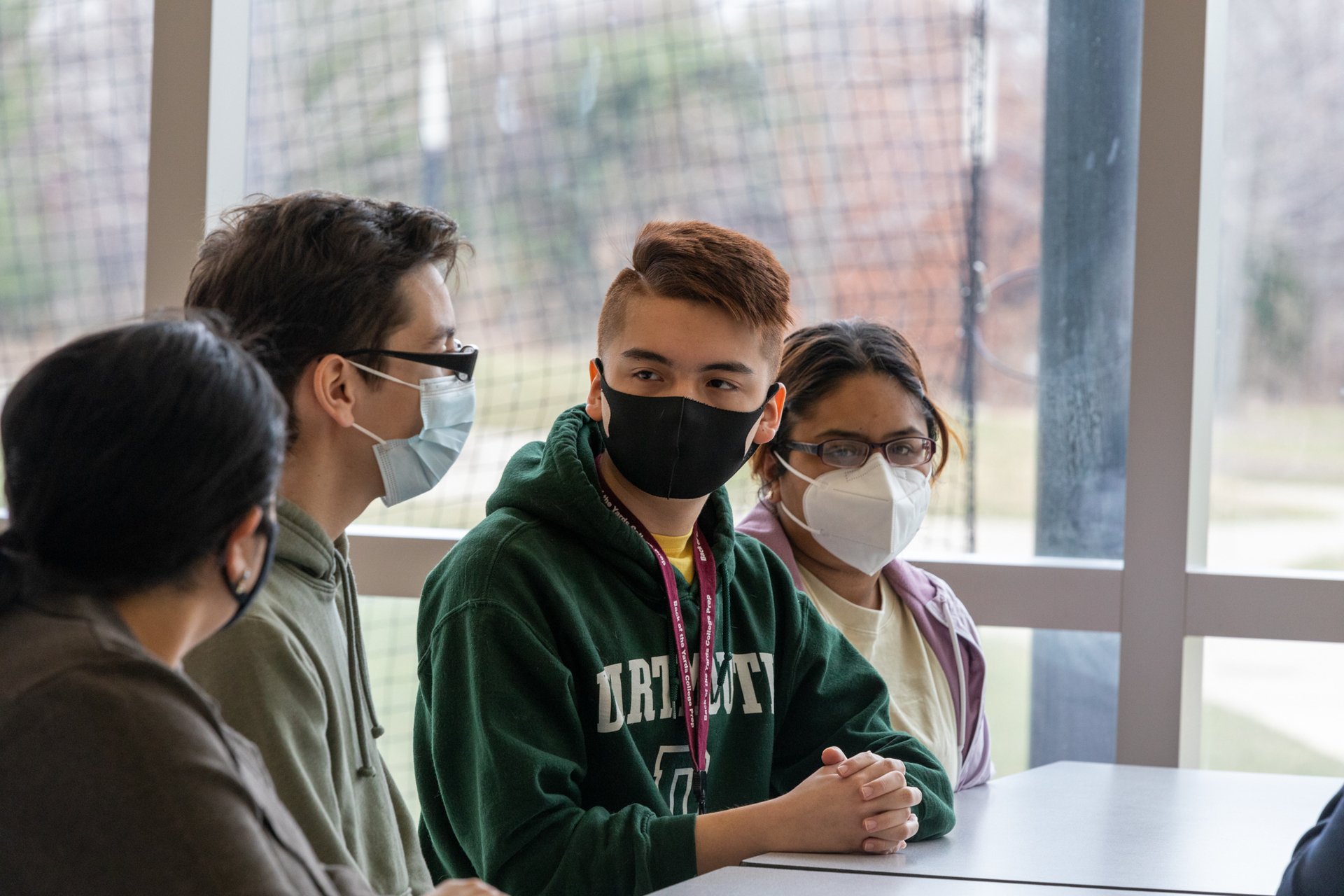 Photo of a group of students at the Back of The Yards College HS