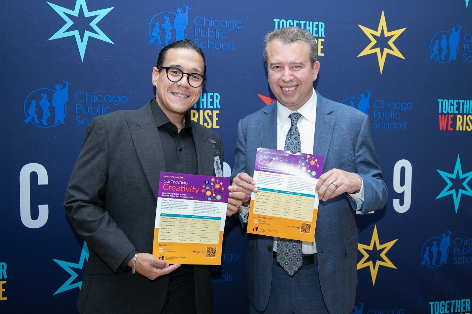 Pedro Martinez (CEO) and César Torruella (Executive Director of Arts Education)