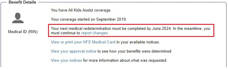 Medicaid site screenshot