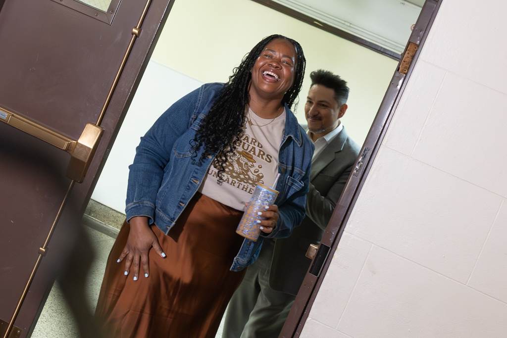 Misty Richmond finds out she won the Golden Apple Award