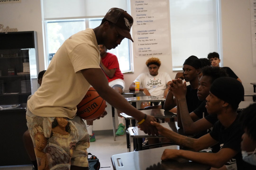 Jalen Coleman-Lands in classroom