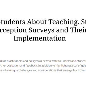 Asking students about teaching: Student Perception surveys and their implementation