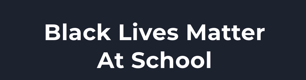 Black lives matter at school banner