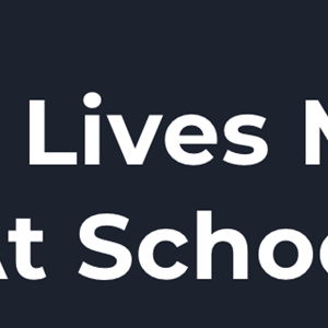 Black lives matter at school banner