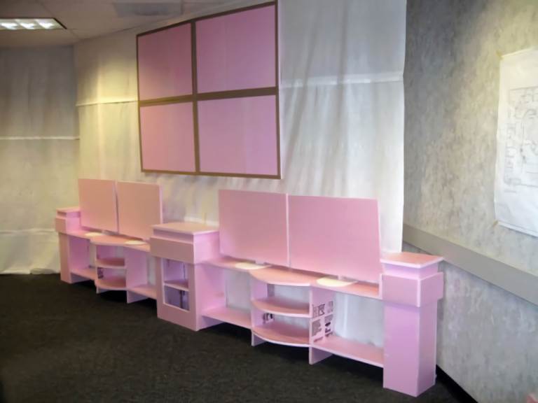 image of pink dressers