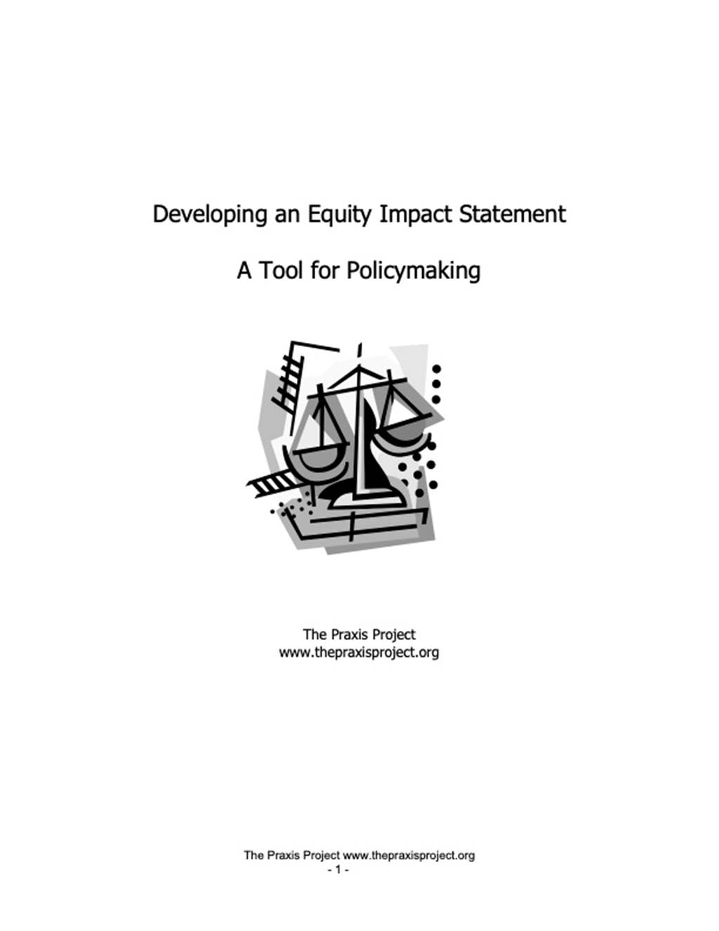 Developing an Equity Impact Statement: A Tool for Policymaking cover