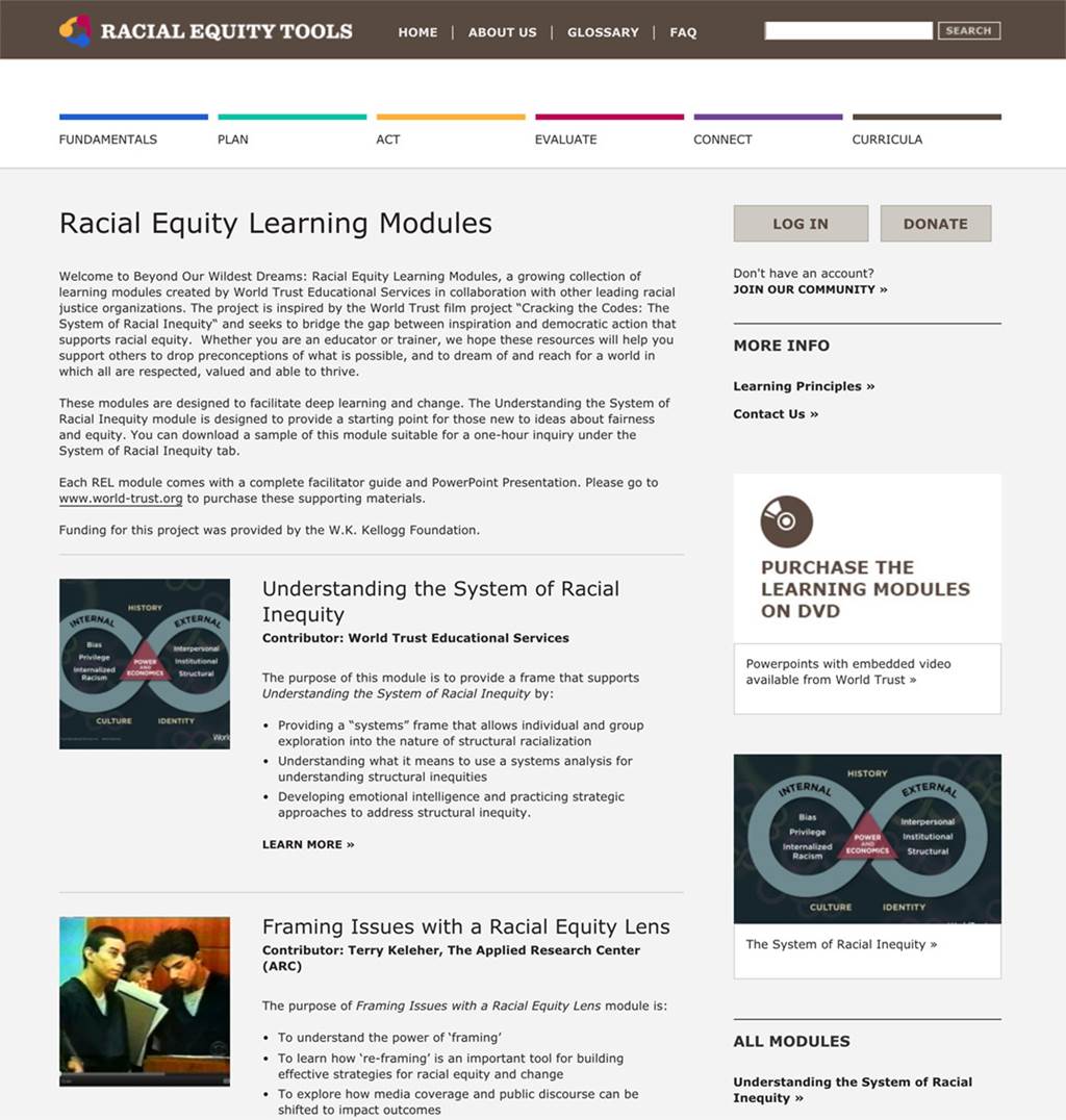 Racial Equity Learning Modules - Document image