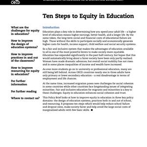 Ten Steps to Equity in Education - Document Image