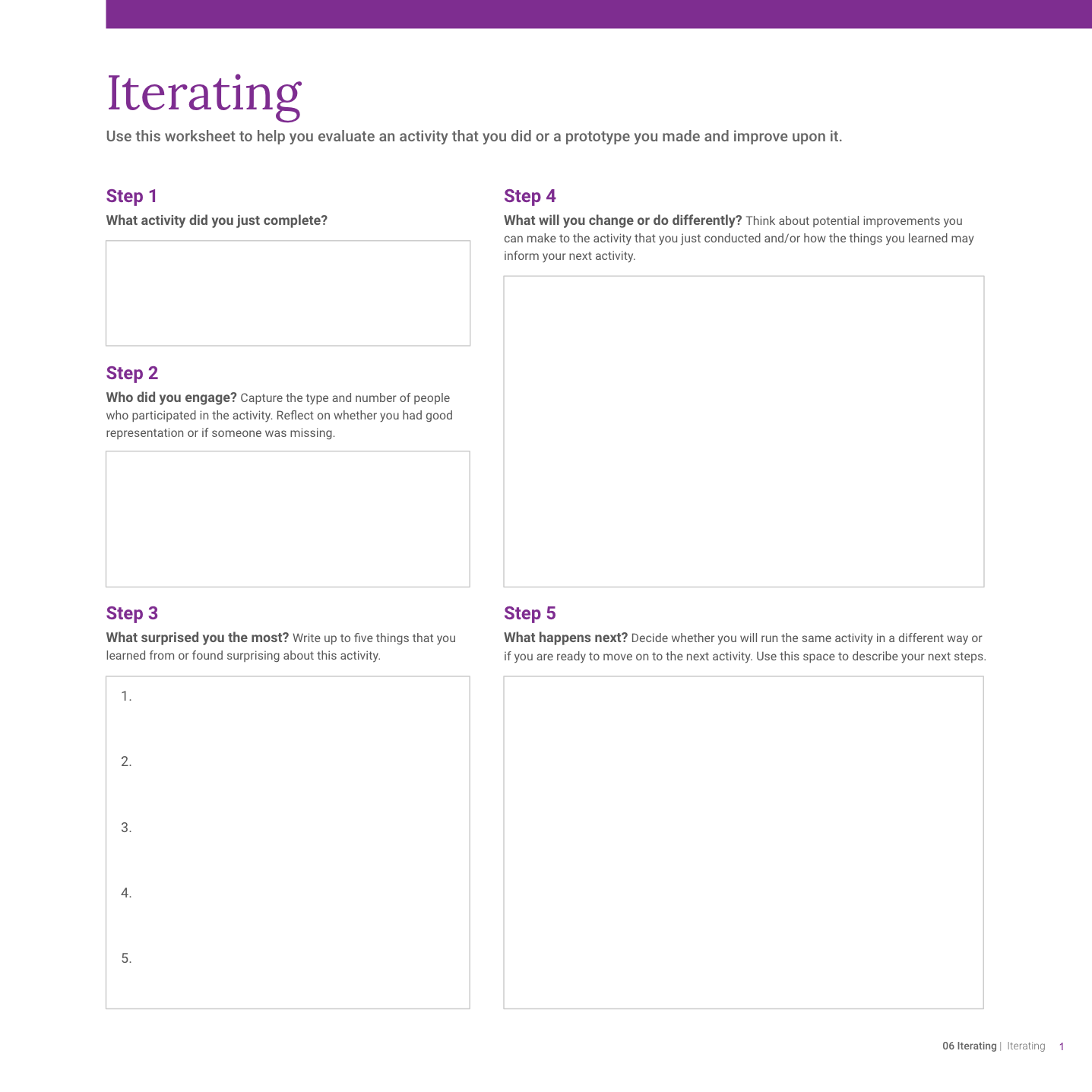 image of iterating worksheet