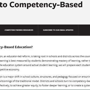 Screenshot of Introduction to Competency-Based Education