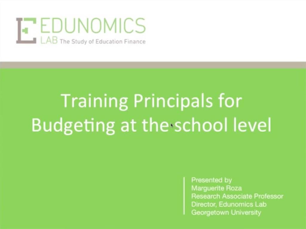 training principals cover image