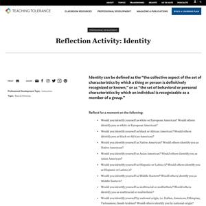 Reflection Activity: Identity - image