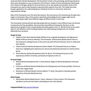 Summary of Stages of Racial Identity Development - image