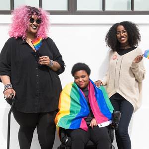 image with rainbow flags