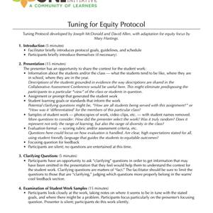 Tuning for Equity Protocol - Document images