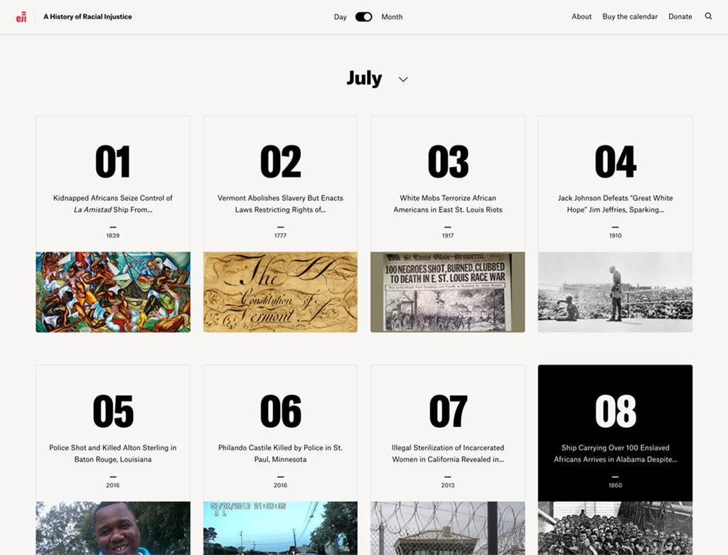 history of racial injustice website image
