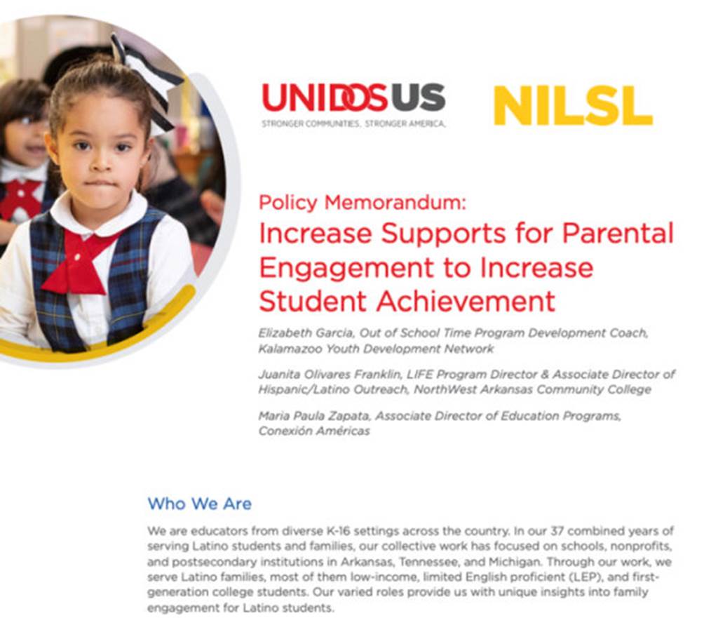 Increase Supports for Parental Engagement to Increase Student Achievement Banner