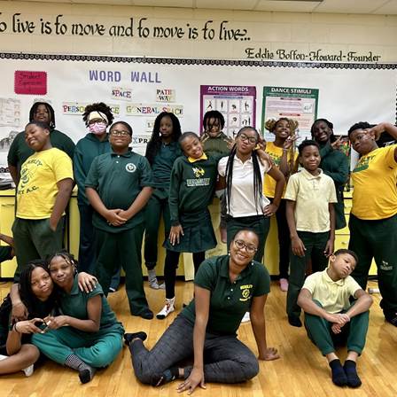 Diana Muhammad and students