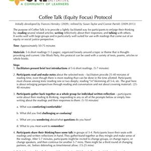 Coffee Talk (Equity Focus) Protocol - Document image