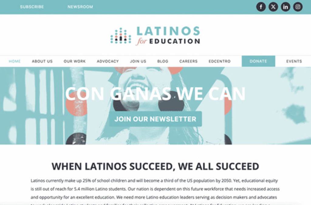 Latinos for Education - Banner