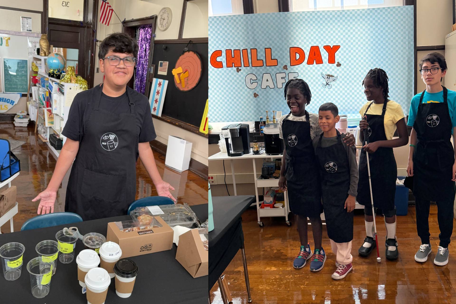 Students at the Chill Day Cafe