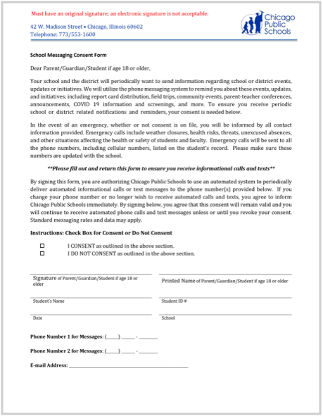 Contract tracing form image