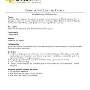 Constructivist Learning Groups - Document image