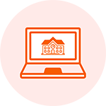 Laptop with House Icon