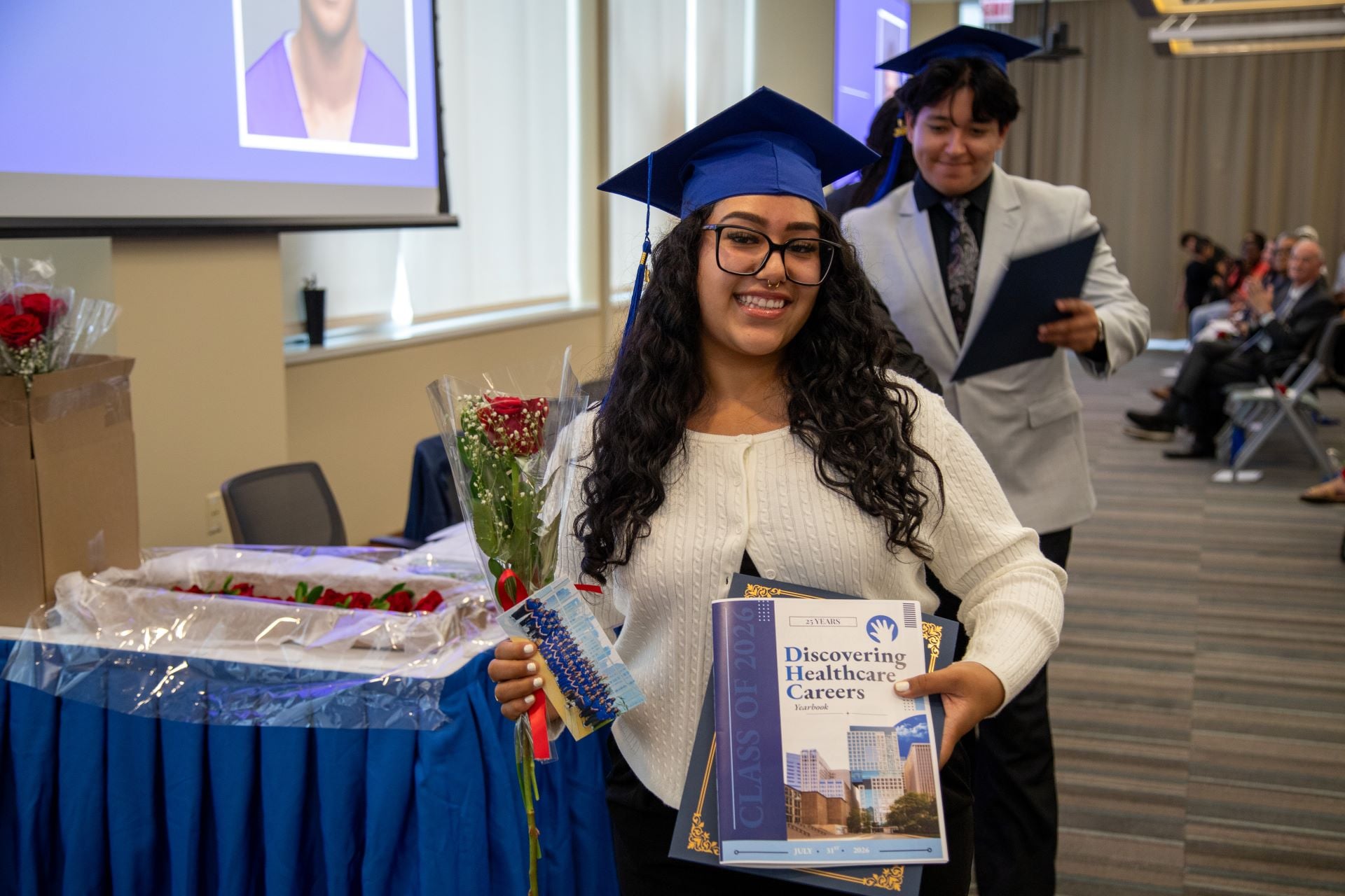 Student at graduation ceremony