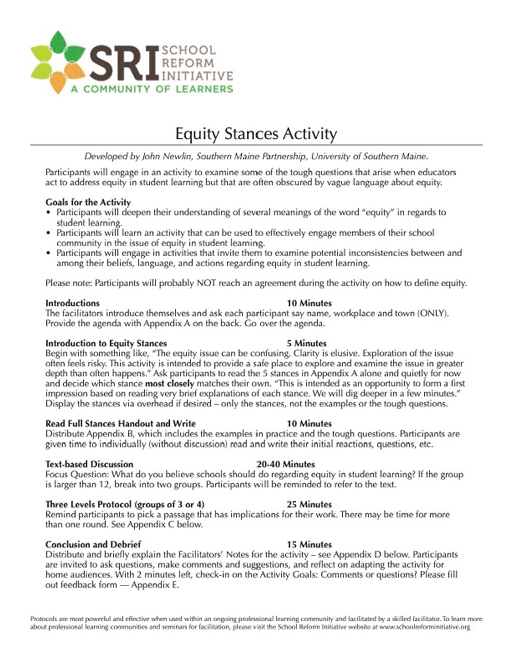 Equity Stances Activity - image