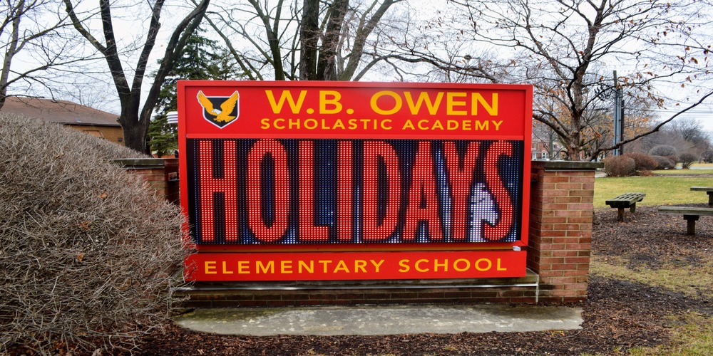 WB Owen Elementary School sign