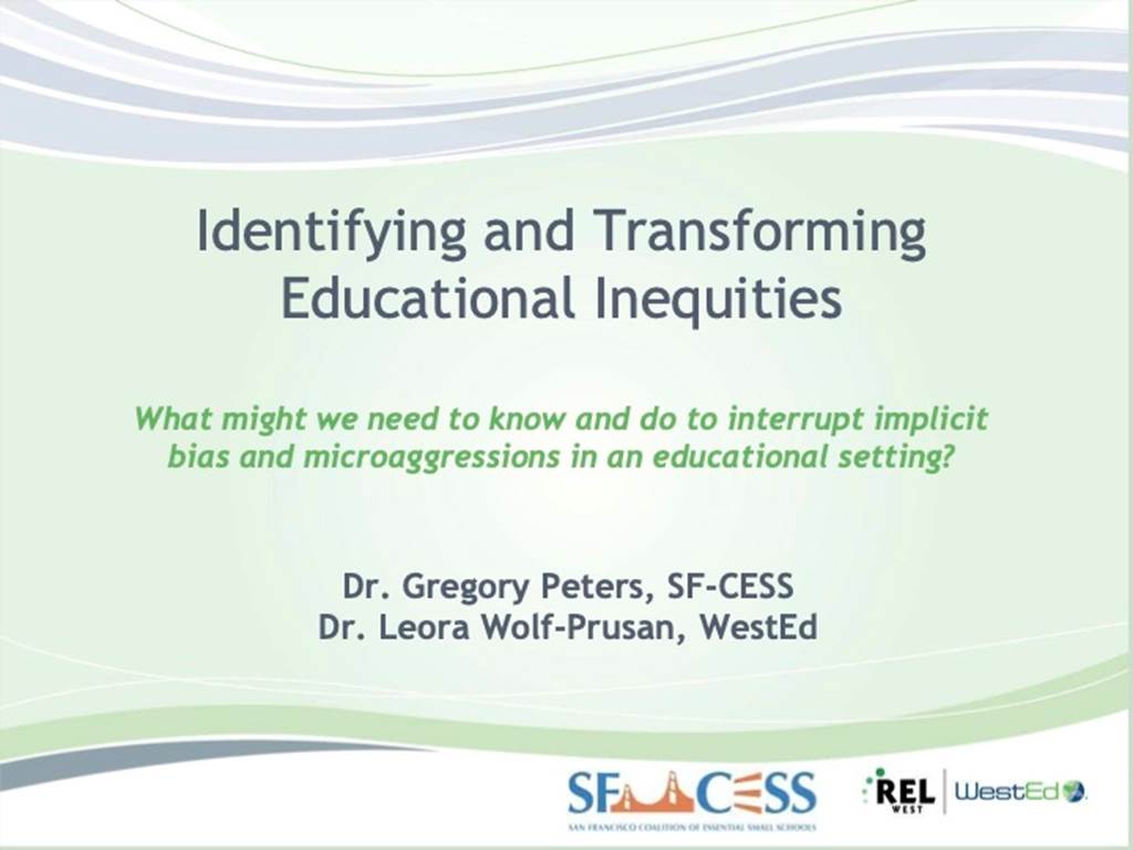 Identifying and Transforming Educational Inequities - image