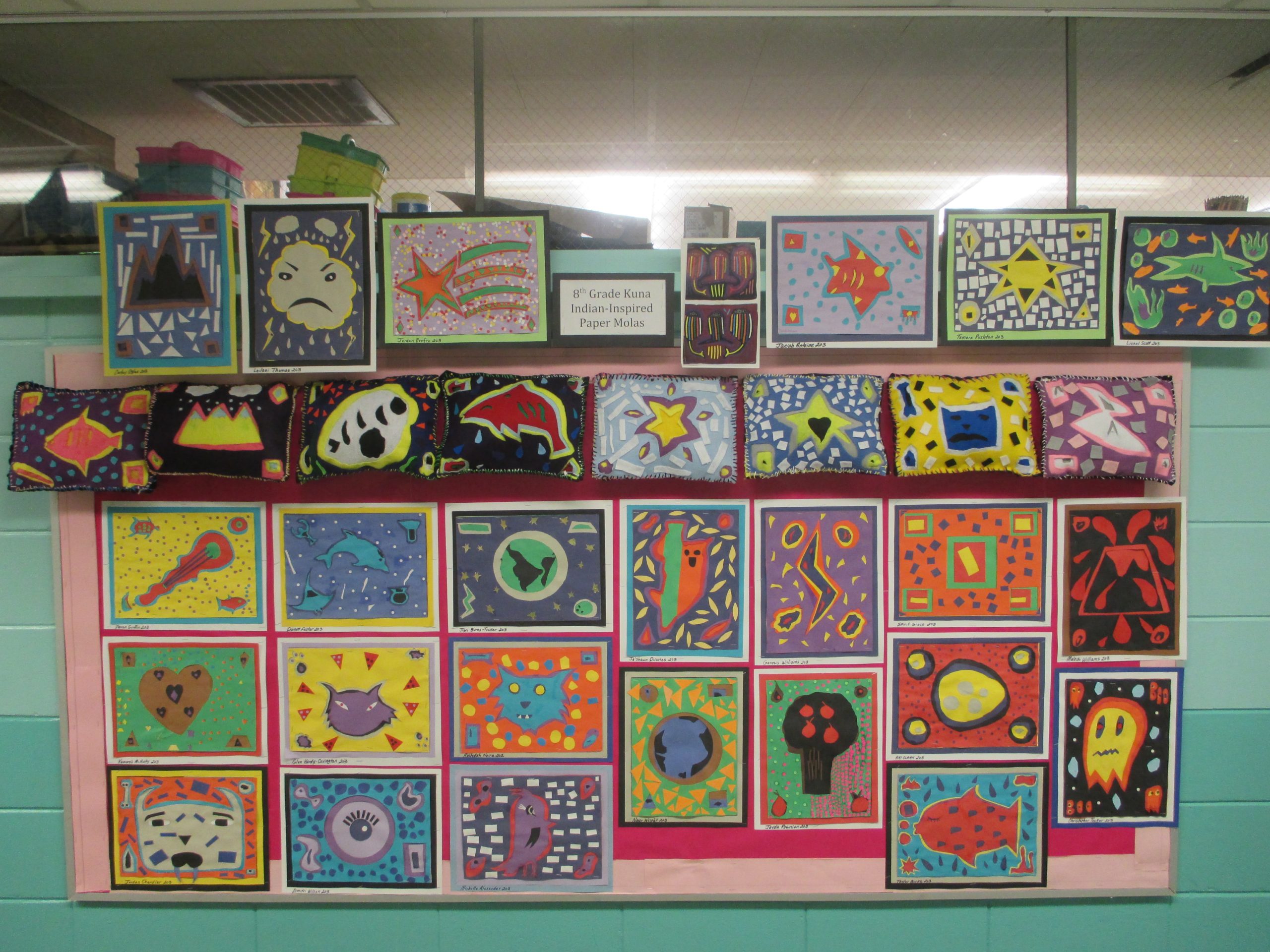 8th Grade Kuna Indian Inspired 2D-3D Molas Creations