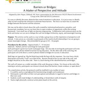 Barriers or Bridges: A Matter of Perspective and Attitude - Document image