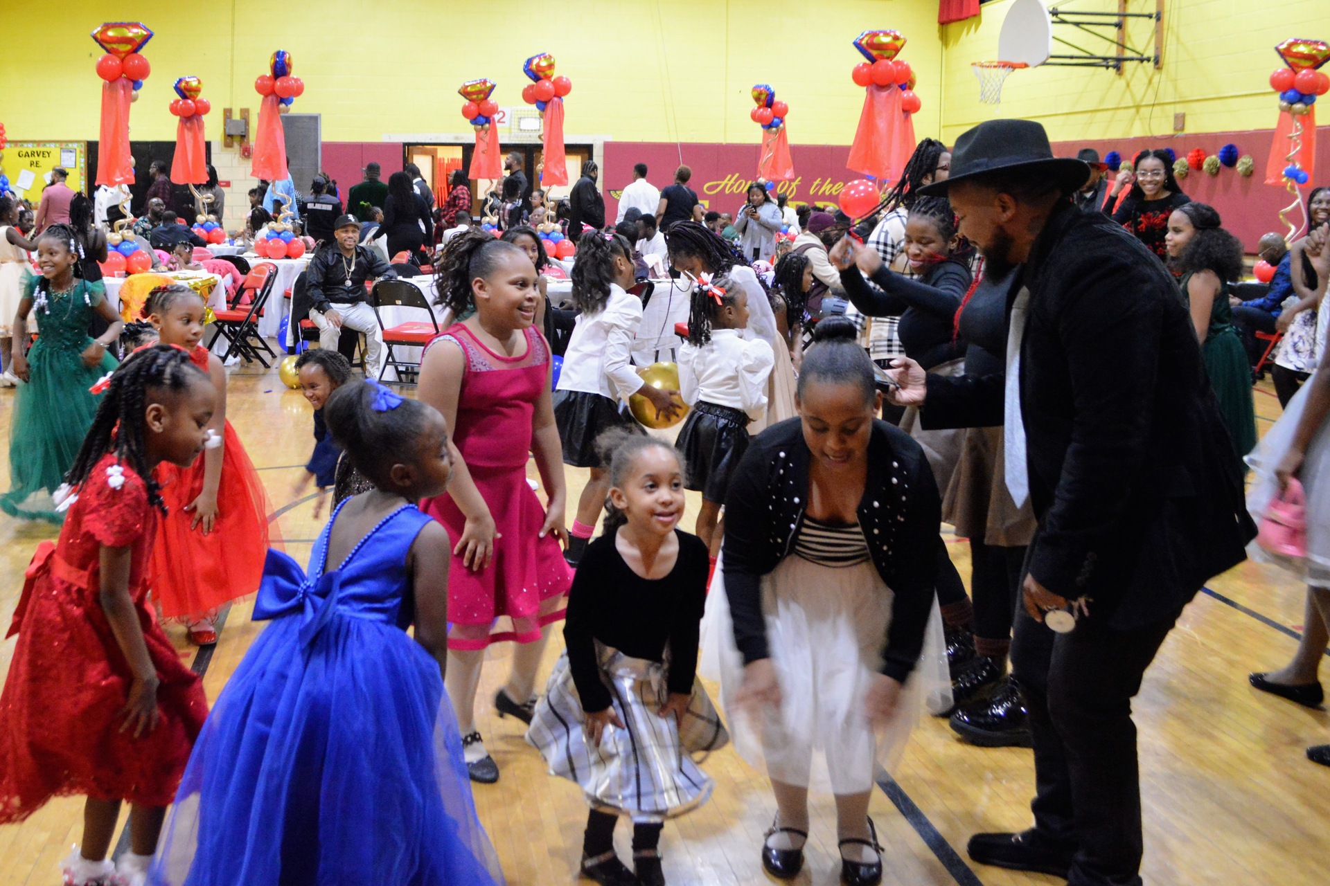 Garvey students in the gym